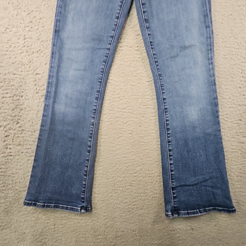 Mother The Hustler Ankle Flare Jeans Womens 25 Blue Fade Denim Made in USA - Picture 5 of 16